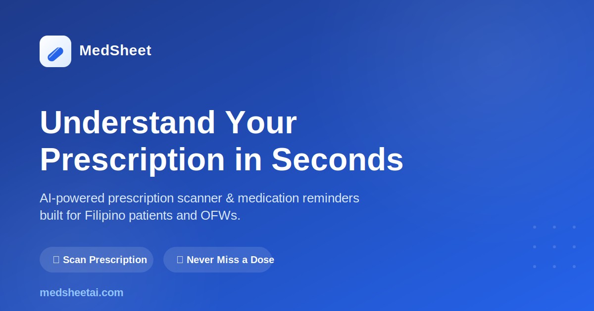 MedSheet — 官网预览图